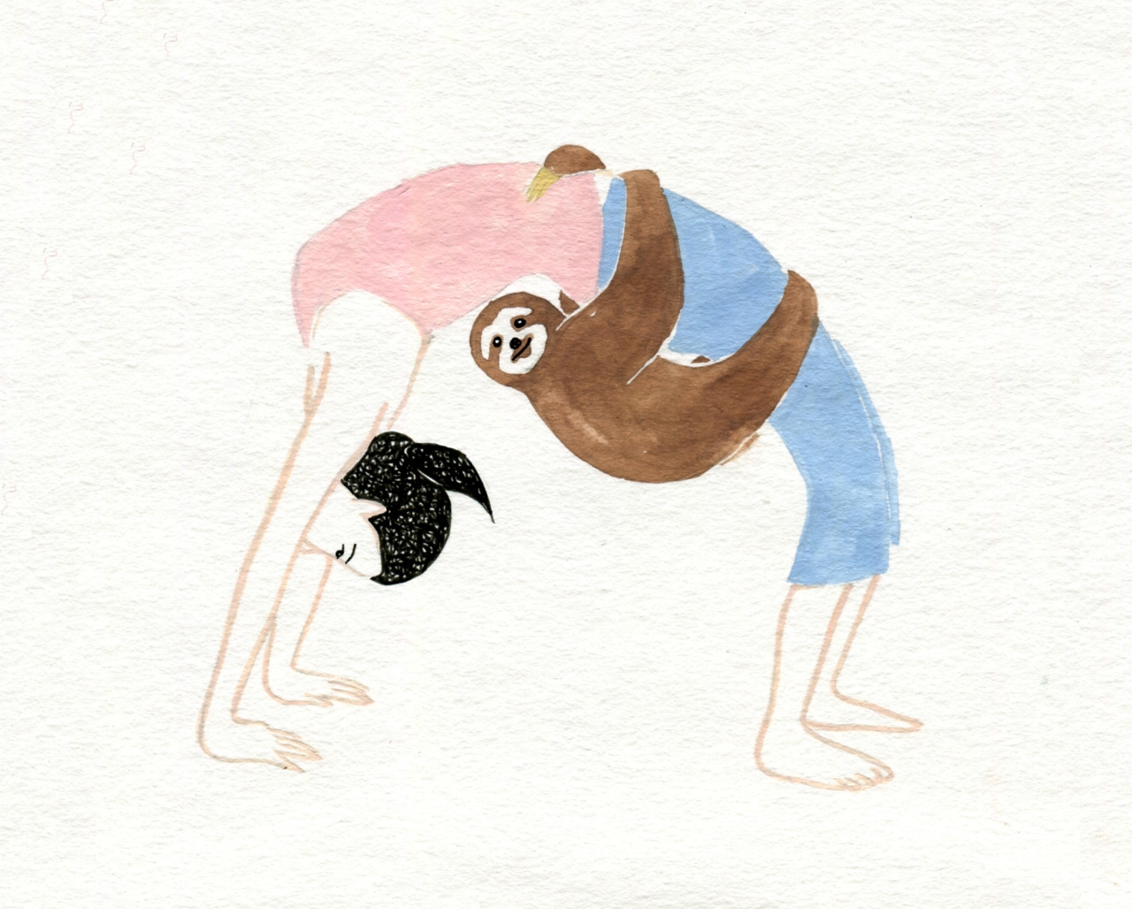 Yoga meditation sketch