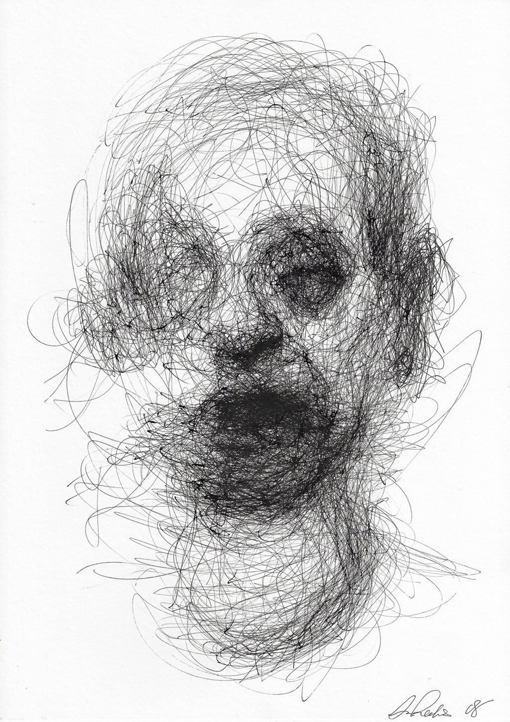 Pencil Drawing Of Creepy Demon  Artificial Design