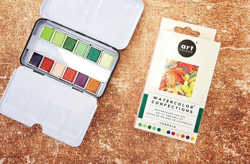  Watercolor Confections Paint Set, 12 Vivid Colors