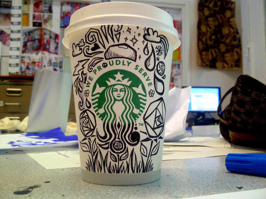 Starbucks Tumblr  Simple Starbucks Cup Drawing HD Png Download   Transparent Png Image  PNGitem